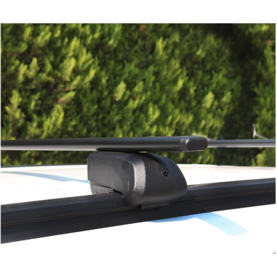 55" Roof Racks Cross Bars Luggage Carrier Lockable Durable Iron Black 2 Pcs 55" Roof Racks Cross Bars Luggage Carrier Lockable Durable Iron Black 2 Pcs