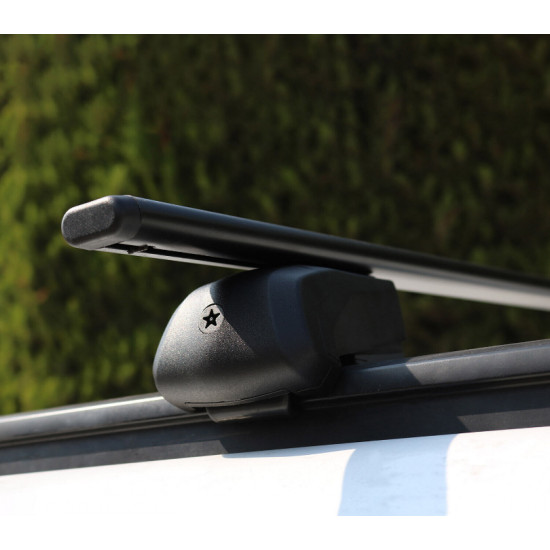 55" Roof Racks Cross Bars Luggage Carrier Lockable Durable Iron Black 2 Pcs 55" Roof Racks Cross Bars Luggage Carrier Lockable Durable Iron Black 2 Pcs