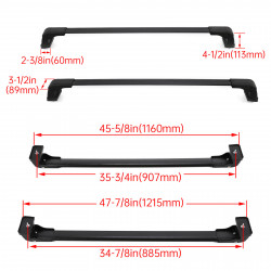 2 PCS Black Lockable Roof Rack Cross Bar Luggage Carrier For Mazda 5 2006-2017