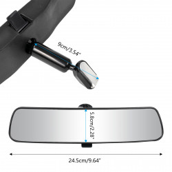 Rear View Mirror Universal Interior Replacement Driving Instructor Wide Safety
