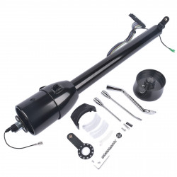 BLACK Floor Shift Tilt 30'' Steering Column Auto w/ Adapter No Key Hot Rod GM