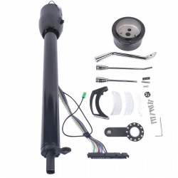 BLACK Floor Shift Tilt 30'' Steering Column Auto w/ Adapter No Key Hot Rod GM
